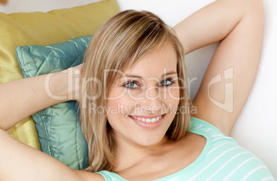 Portrait of a beautiful woman relaxing