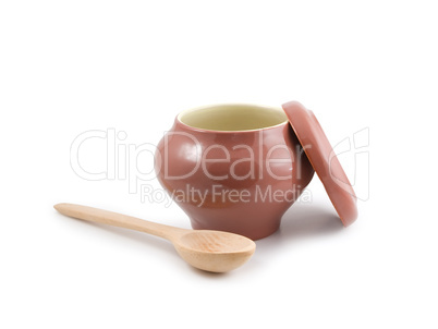 ceramic pot and spoon ceramic pot and spoon