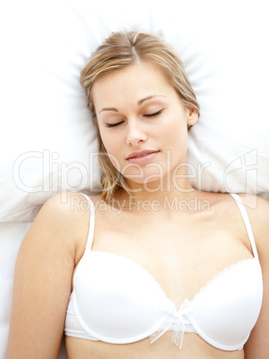 Portrait of an attractive woman sleeping Portrait of an attractive woman sleeping