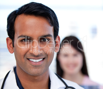 Portrait of a positive ethnic doctor