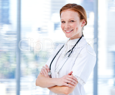 Portrait of a positive female doctor