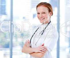 Portrait of a positive female doctor