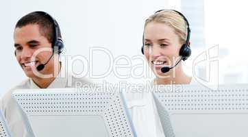 Confident customer service representatives