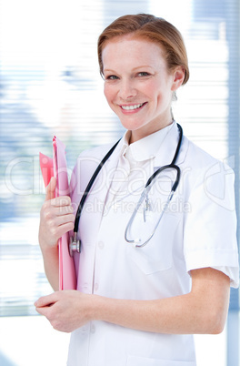 Portrait of a cheerful female doctor