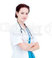 Portrait of a charismatic female doctor with folded arms