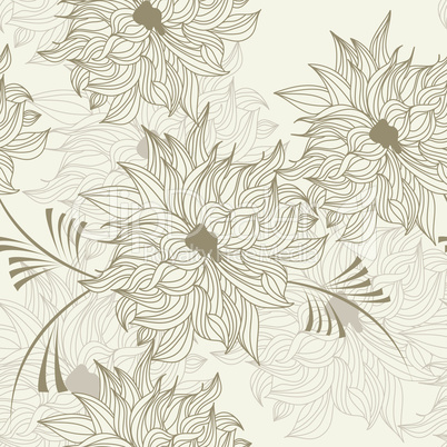 Seamless wallpaper with flowers