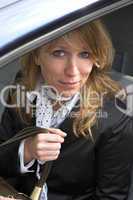 Business woman in the car