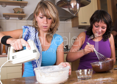 Baking cakes together