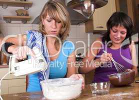 Baking cakes together