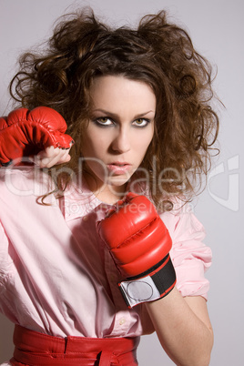 Aggressive woman