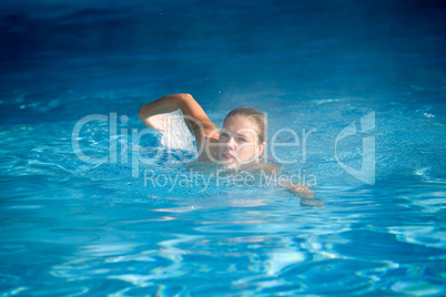 Swimming girl