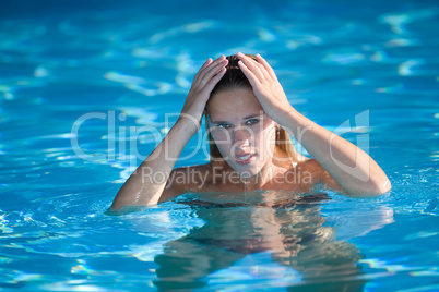 Swimming girl