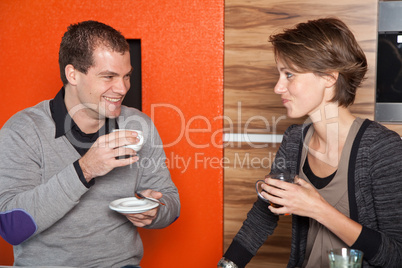 Flirting over coffee