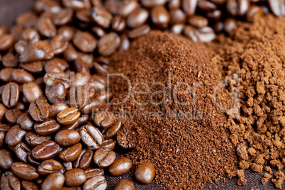 Three coffee types