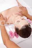 Woman receiving a beauty massage