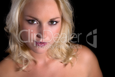 Beautiful blond girl portrait