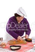 Female chef working