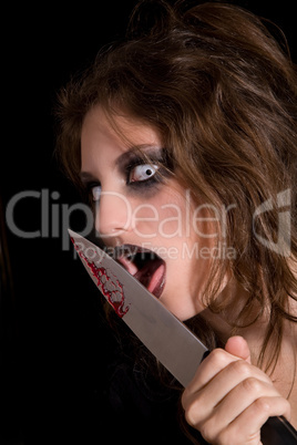 Licking the knife