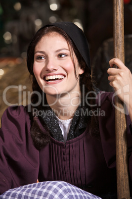 Happy farming girl