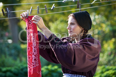 Hanging the laundry