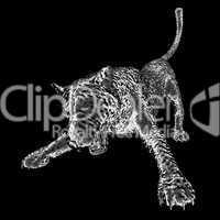 Leopard silber