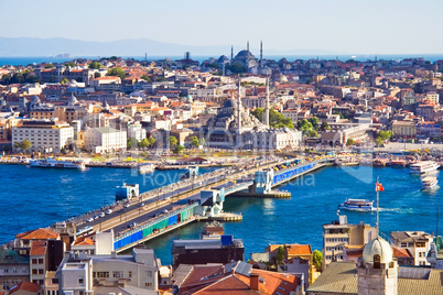 Bridge over Golden Horn in Istanbul