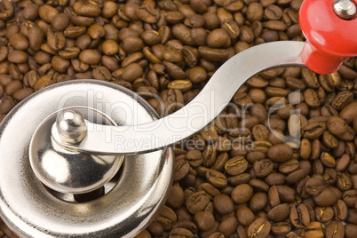 Coffemill with coffeebeans