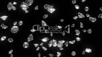 Falling diamonds 01 - looped cg animation