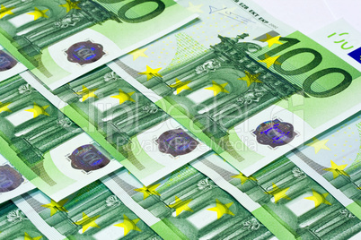 Euro banknotes