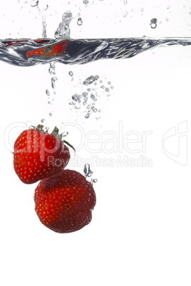 Strawberry Splash on white