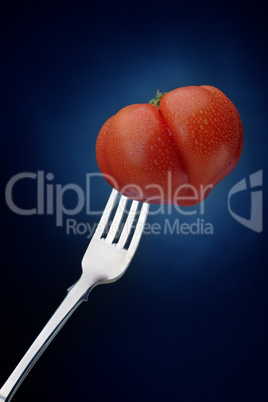 Tomato and fork