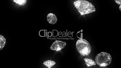 Falling shiny diamonds 03 - looped cg animation