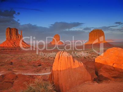 Sunset in Monument Valley, U.S.A., August 2004