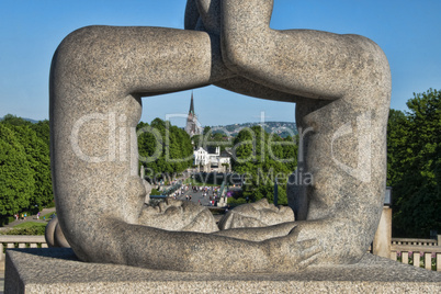 Sculpture Detail in a Park of Oslo, Norway