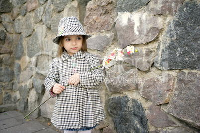 Cute girl with flower