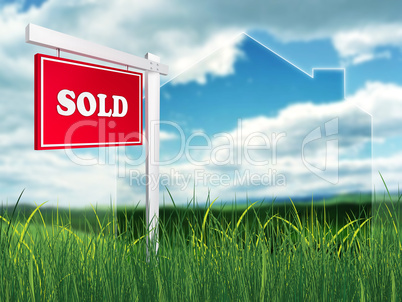 Real Estate Sign Sold