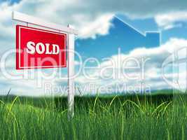 Real Estate Sign Sold