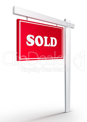 Real Estate Sign Sold