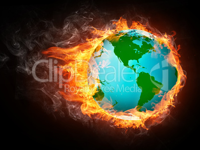 Globe in Flame