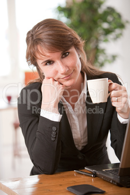 Business woman resting