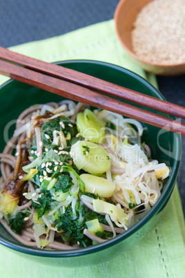 Japanischer Spinat Lauch Salat - Japanese Spinach Leek Salad