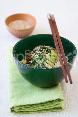 Japanischer Spinat Lauch Salat - Japanese Spinach Leek Salad