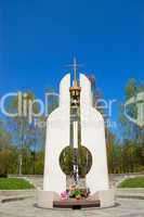 The monument dedicated to victims of Chernobyl nuclear power sta