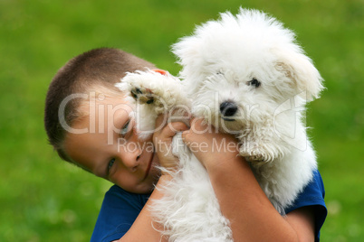 Boy and Puppy