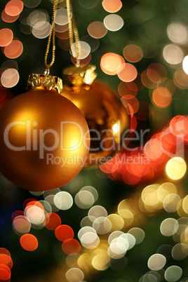 Christmas golden ball