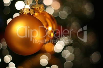 Christmas golden ball card