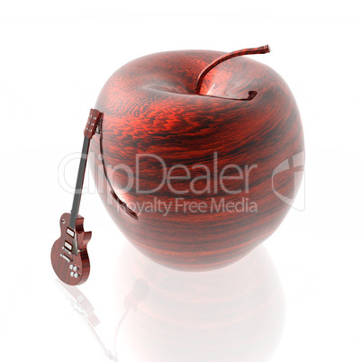 apple with wooden texture apple with wooden texture