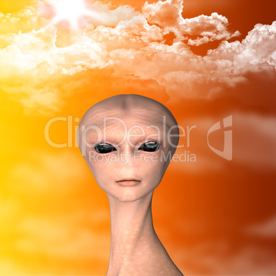 alien portrait from Roswell