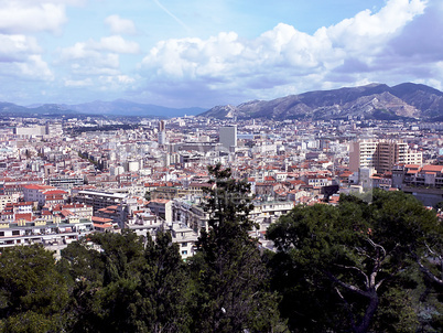 View of Marseilles city, France
