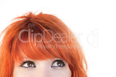 Eyes of redhead woman